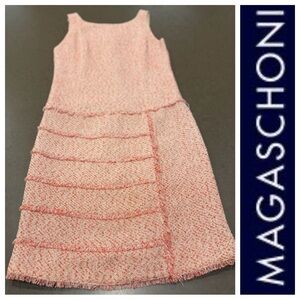 Magaschoni Collection Sleeveless Tweed Dress Sz: 2